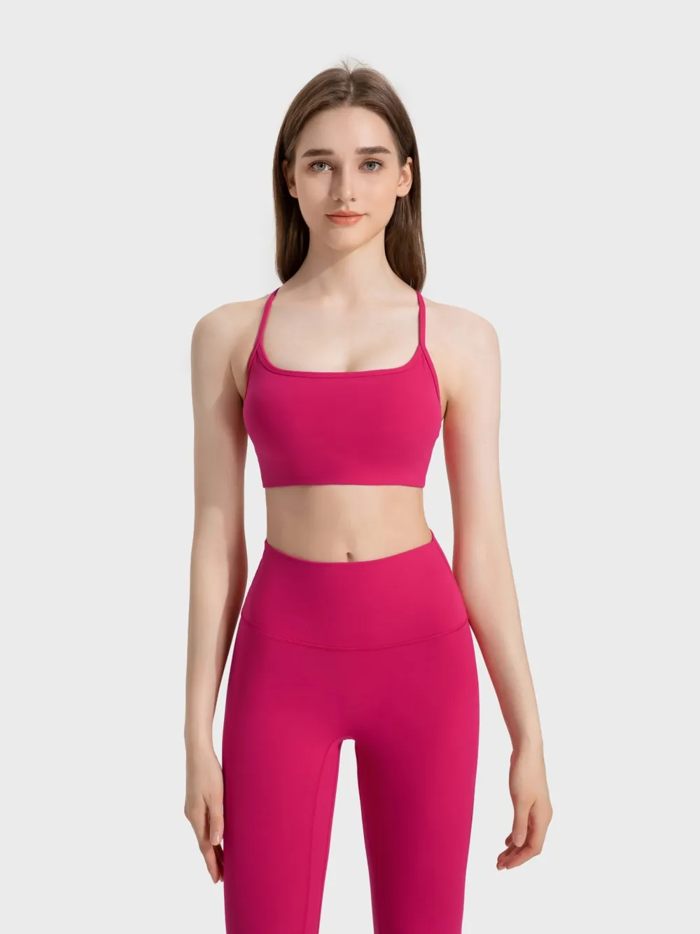 Crisscross Back Scoop Neck Active Cami with Detachable Chest Pads, image 25