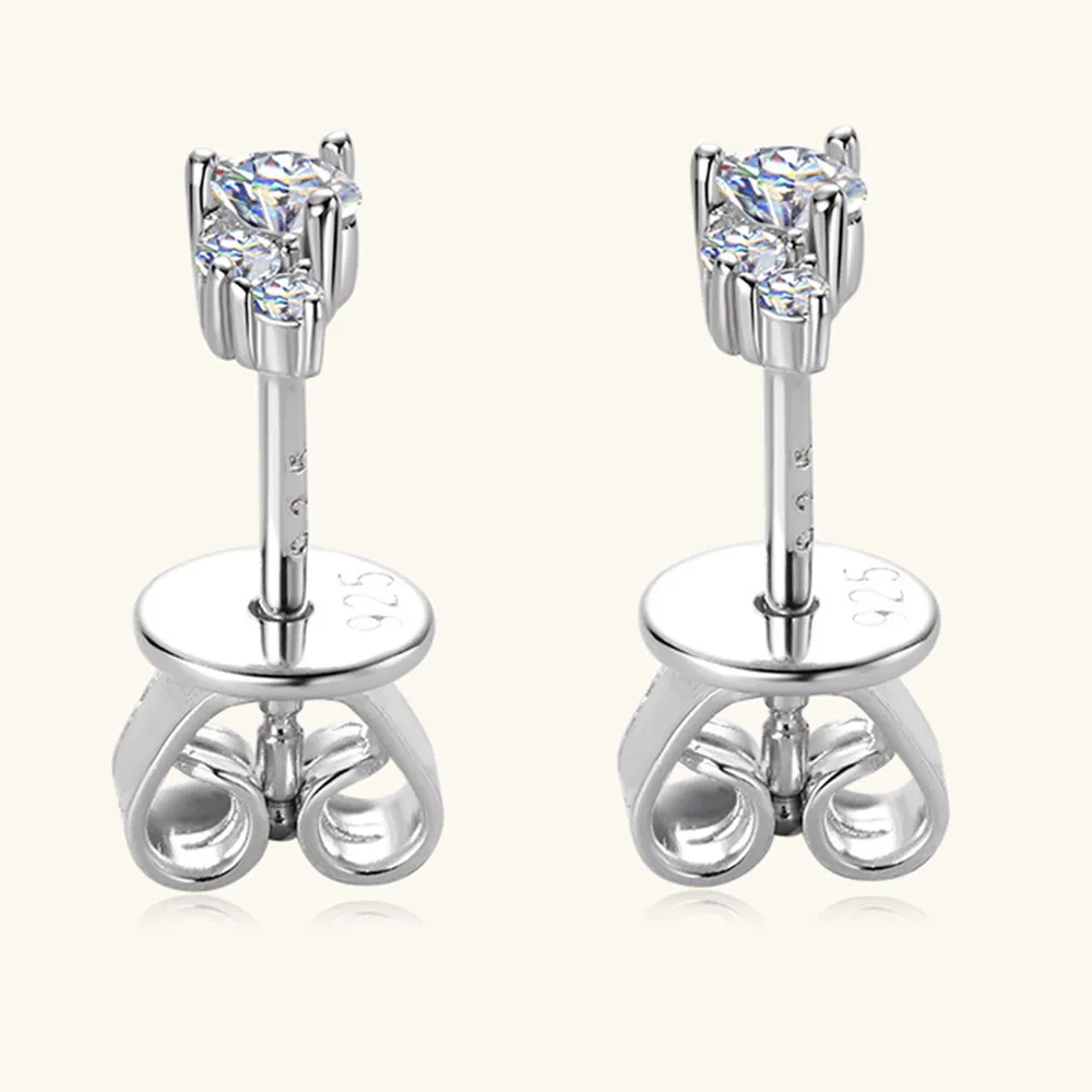 925 Sterling Silver Moissanite Stud Earrings, image 8
