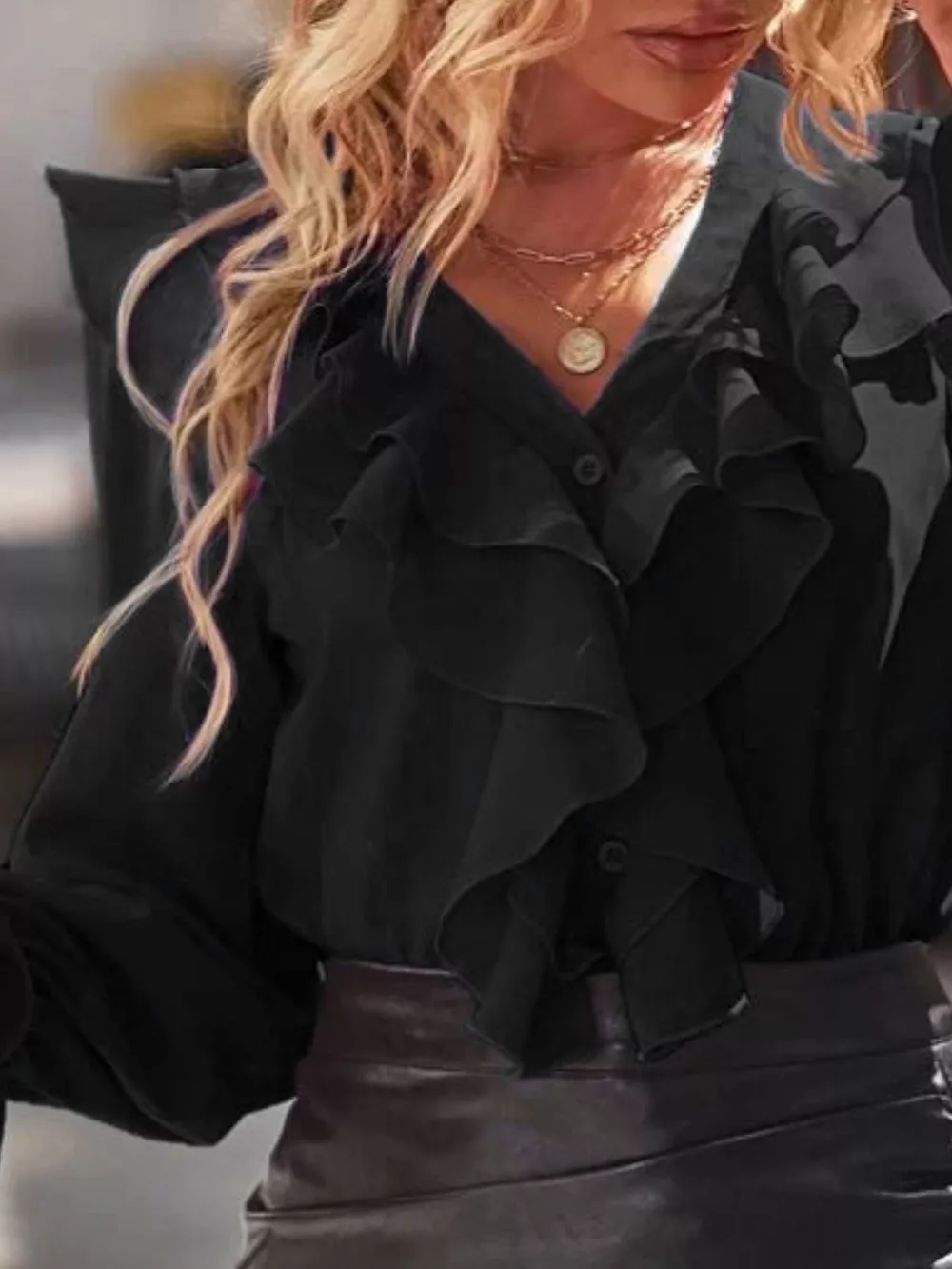 Ruffled Flounce Sleeve Blouse, image 20