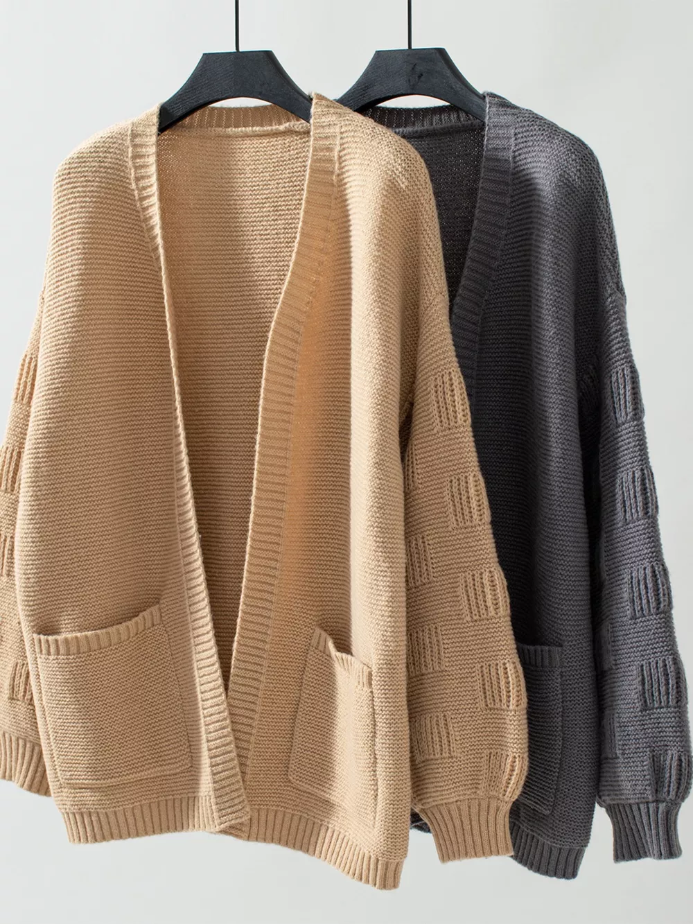 Textured Knit Open Front Cardigan, image 16