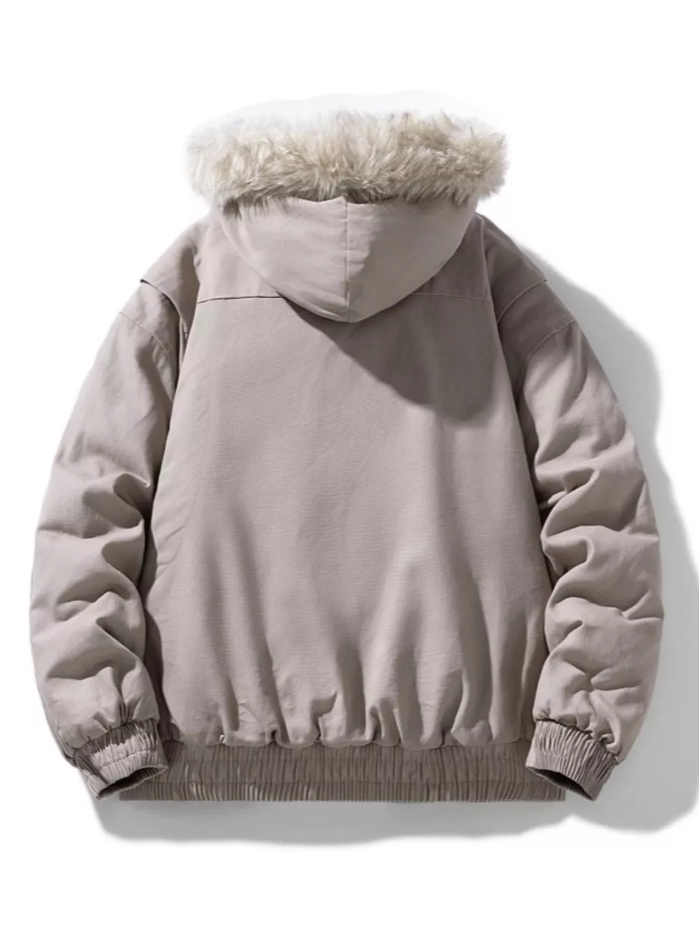Men's Plus Size Zip Up Hooded Winter Coat, image 3