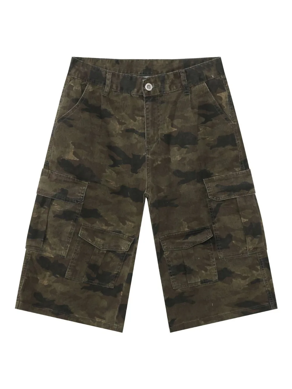 Men's Camouflage Wide Leg Cargo Jeans, image 5
