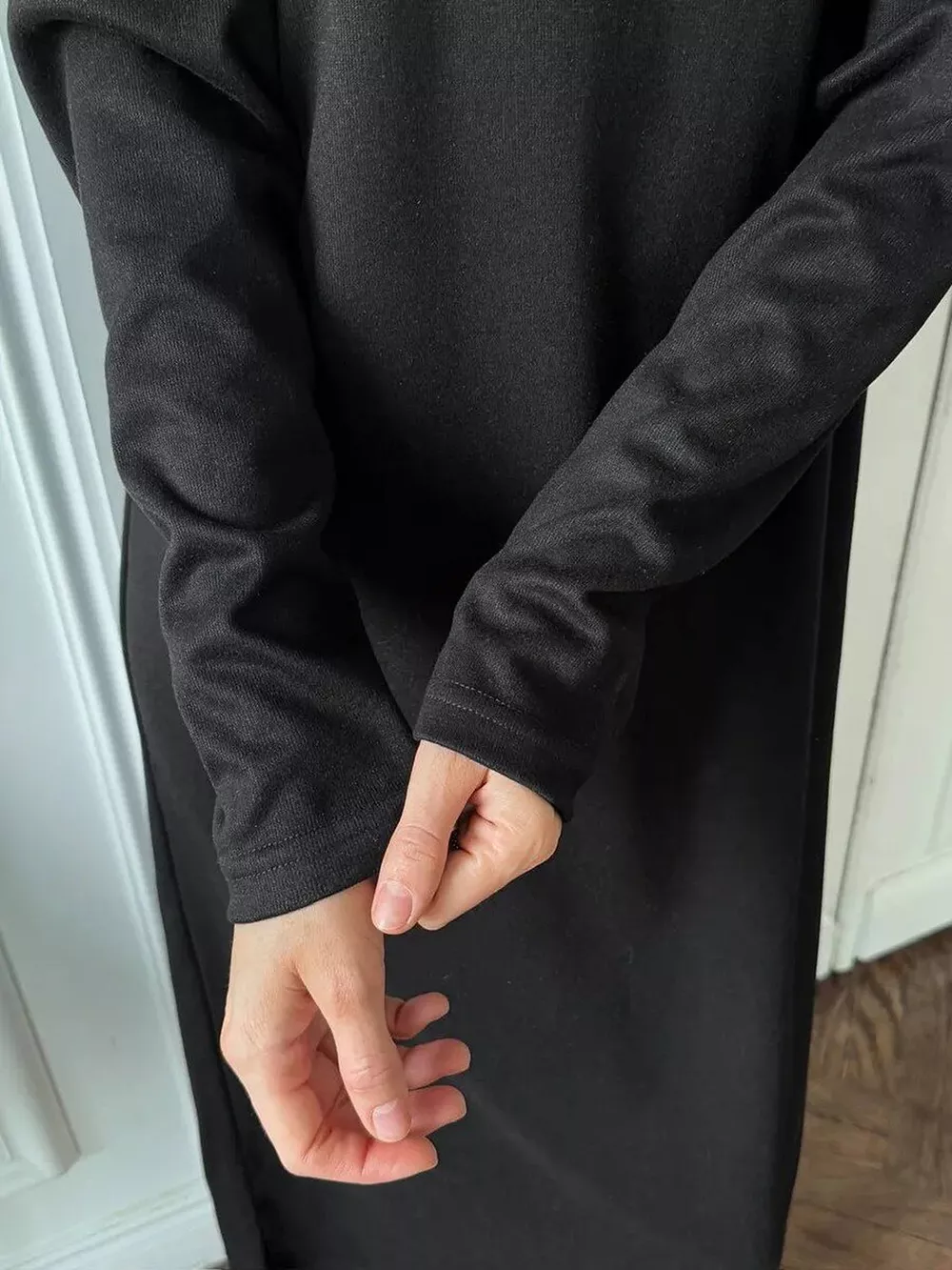 Round Neck Long-Sleeve Midi Dress, image 17