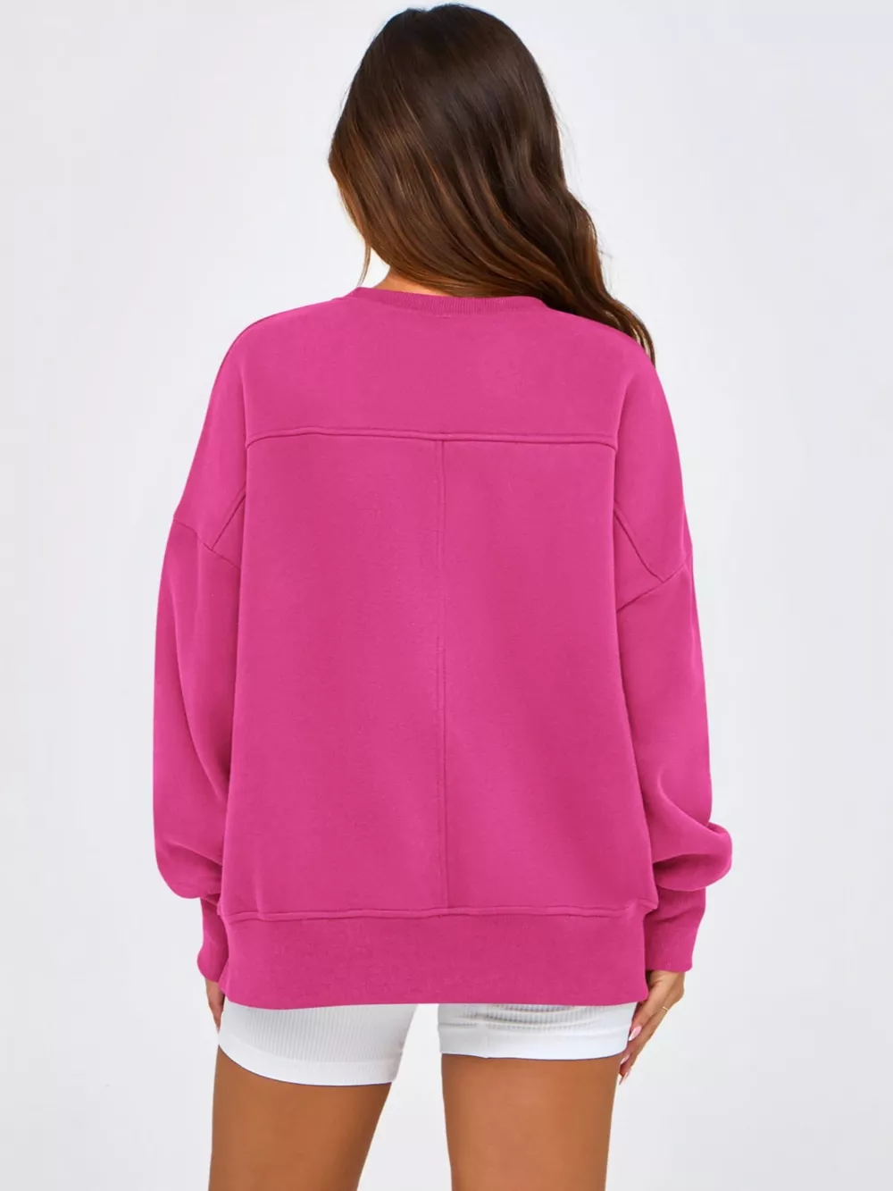 Casual Loose Side Slit Sweatshirt, image 20