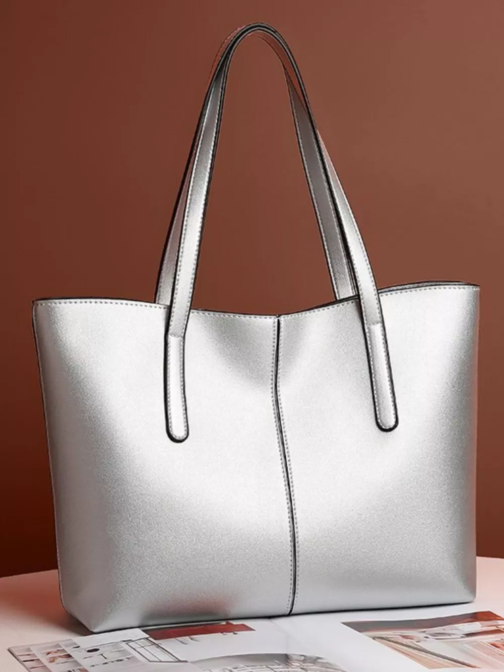 PU Leather Tote Bag, image 8