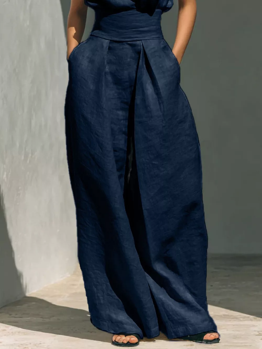 Full Size Turtleneck Sleeveless Top and Wide Leg Pants Set Plus Size, image 13