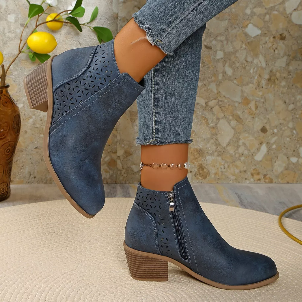 Point Toe Block Heels Boots, image 17