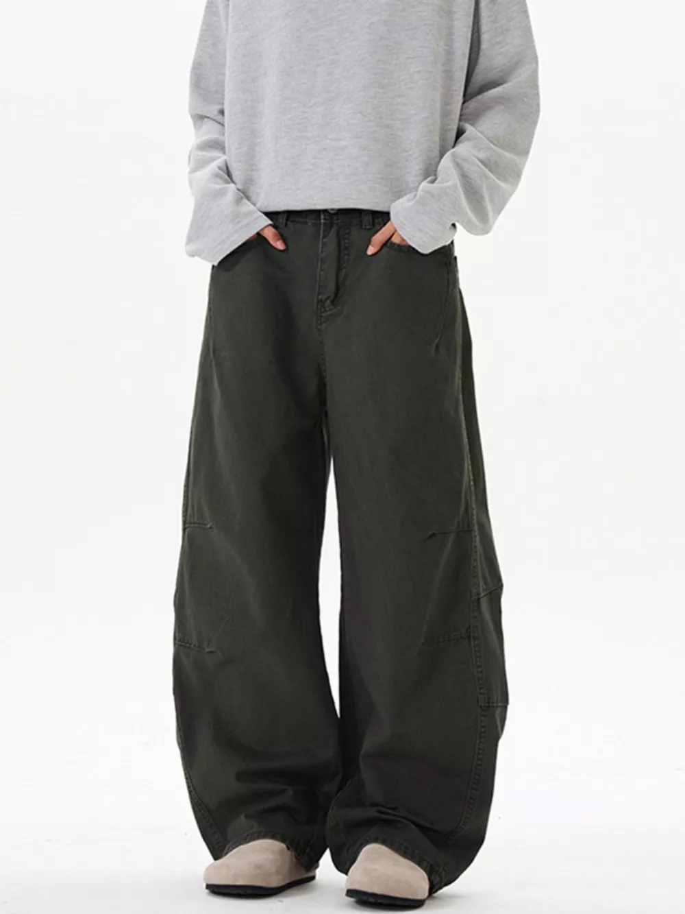 Men's Wide Leg Pocketed Pants, image 2