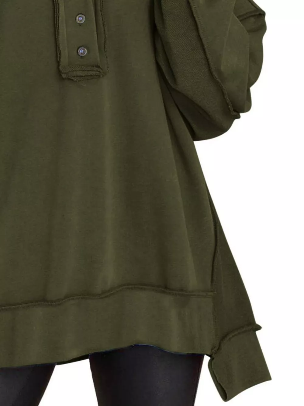 Half Snap Long Sleeve Sweatshirt, image 21