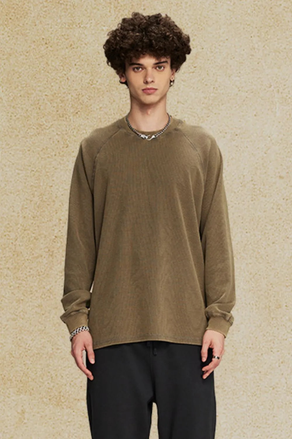 Men's Round Neck Long Sleeve T-Shirt, image 7