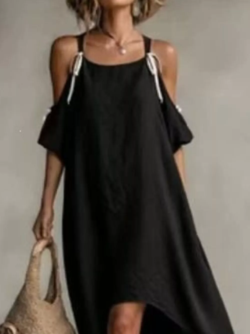High-Low Cold Shoulder Maxi Dress, image 6
