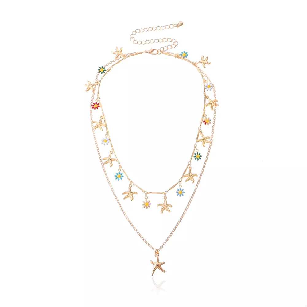 Starfish Charm Double Layered Necklace, image 8