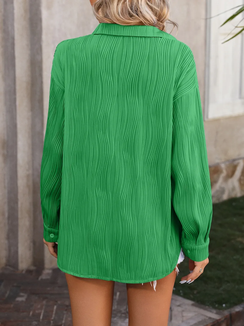 Button Up Dropped Shoulder Shirt, image 16