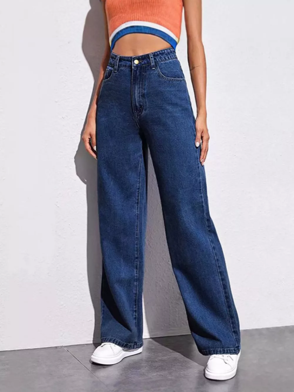 Full Size High-Waisted Wide-Leg Jeans Plus Size, image 3