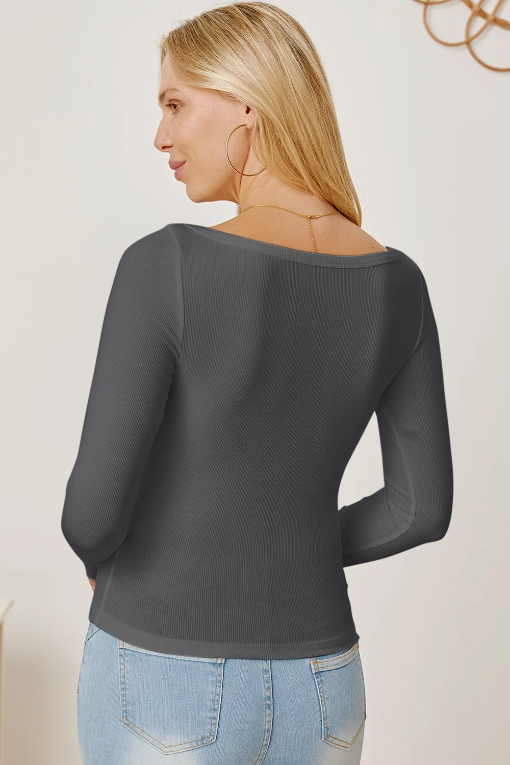 Square Neck Long Sleeve T-Shirt, image 24