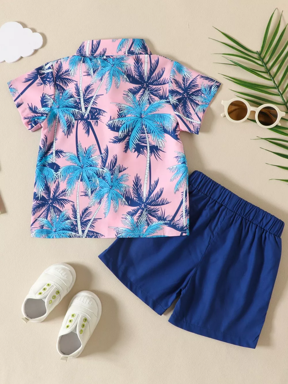 Children's Tropical Print Shirt and Shorts Set, image 9