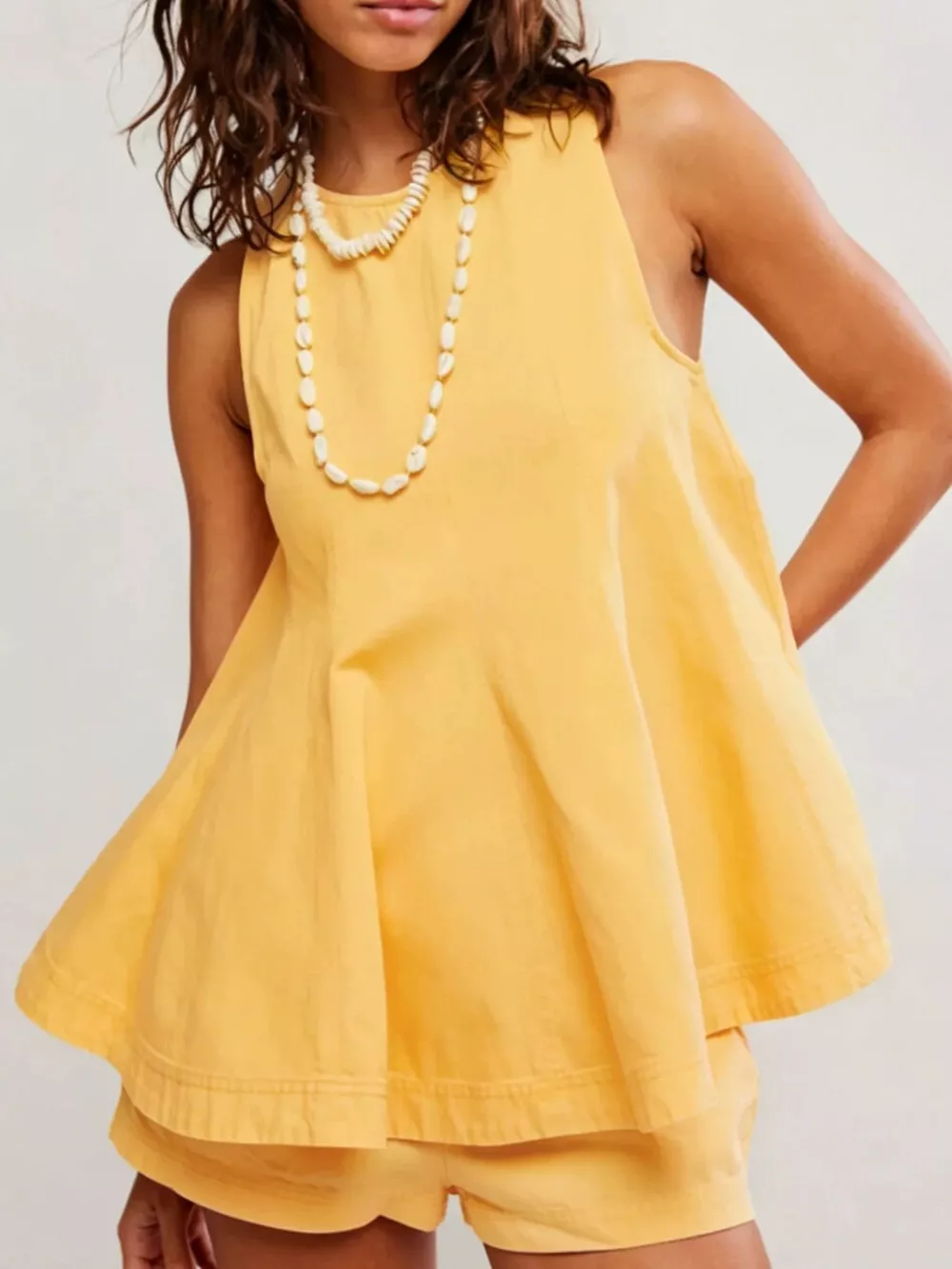Sleeveless Top and Shorts Denim Set, image 4
