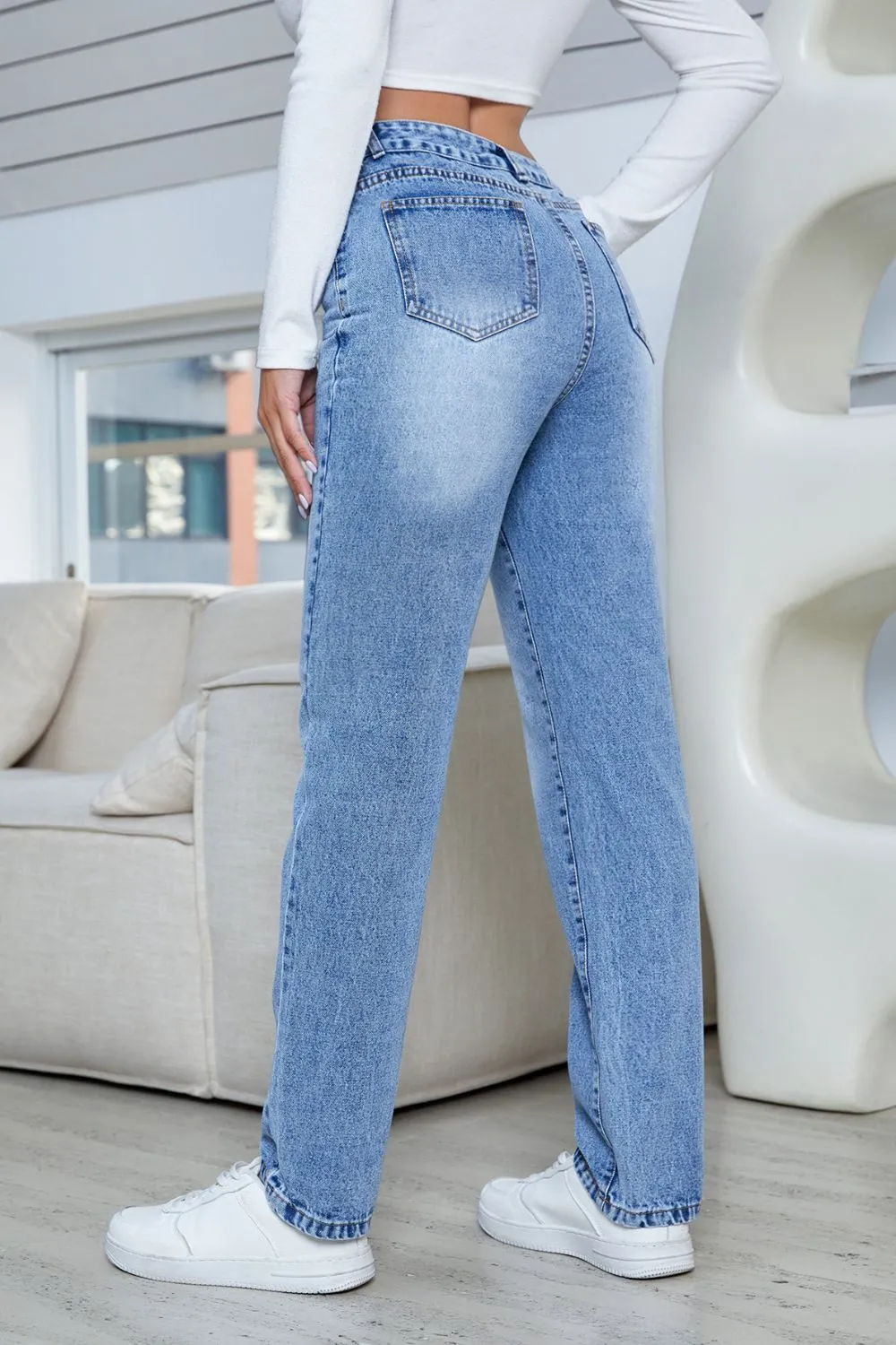 Straight Jeans with Pockets, image 2