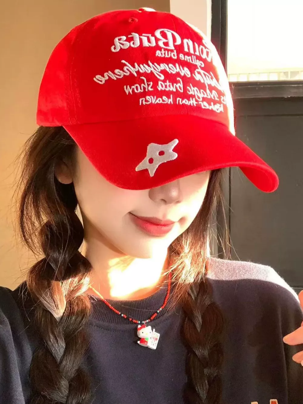 Embroidered Letter Baseball Cap, image 2