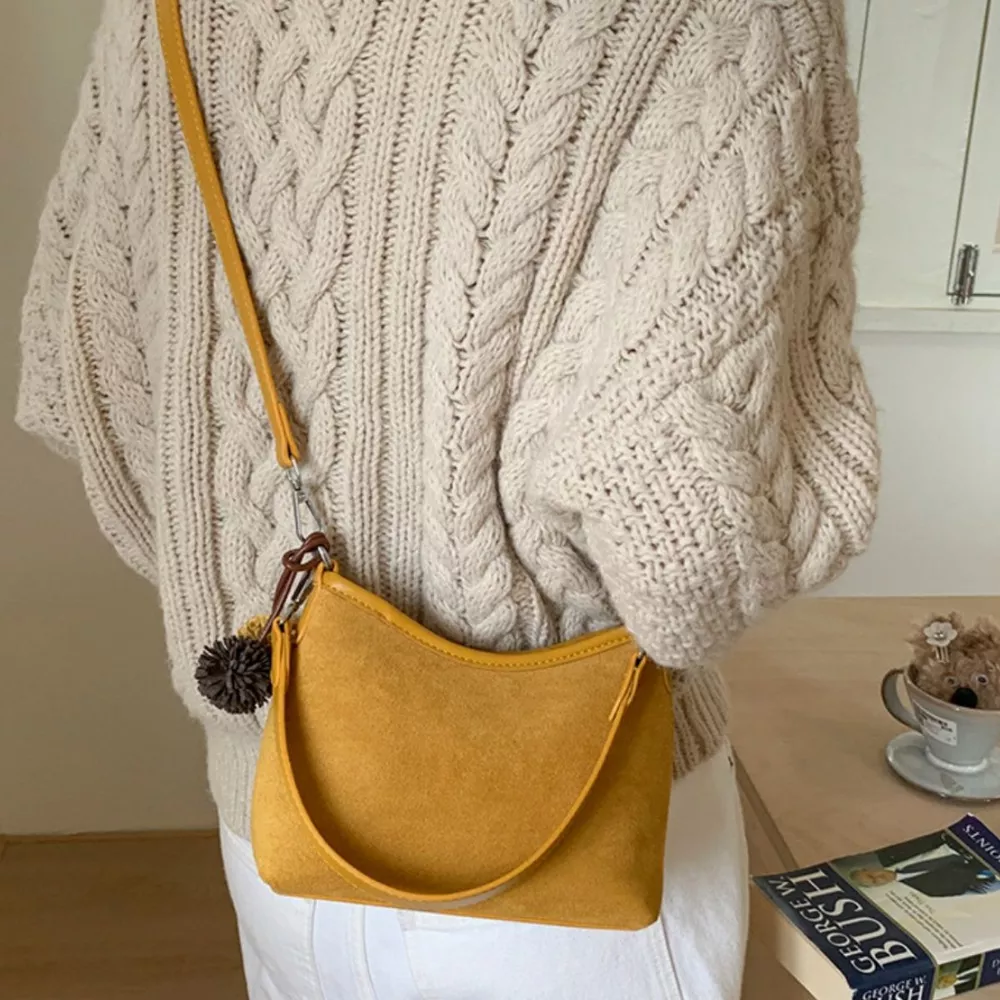 Suede Crossbody Bag with Adjustable Shoulder Strap, image 4