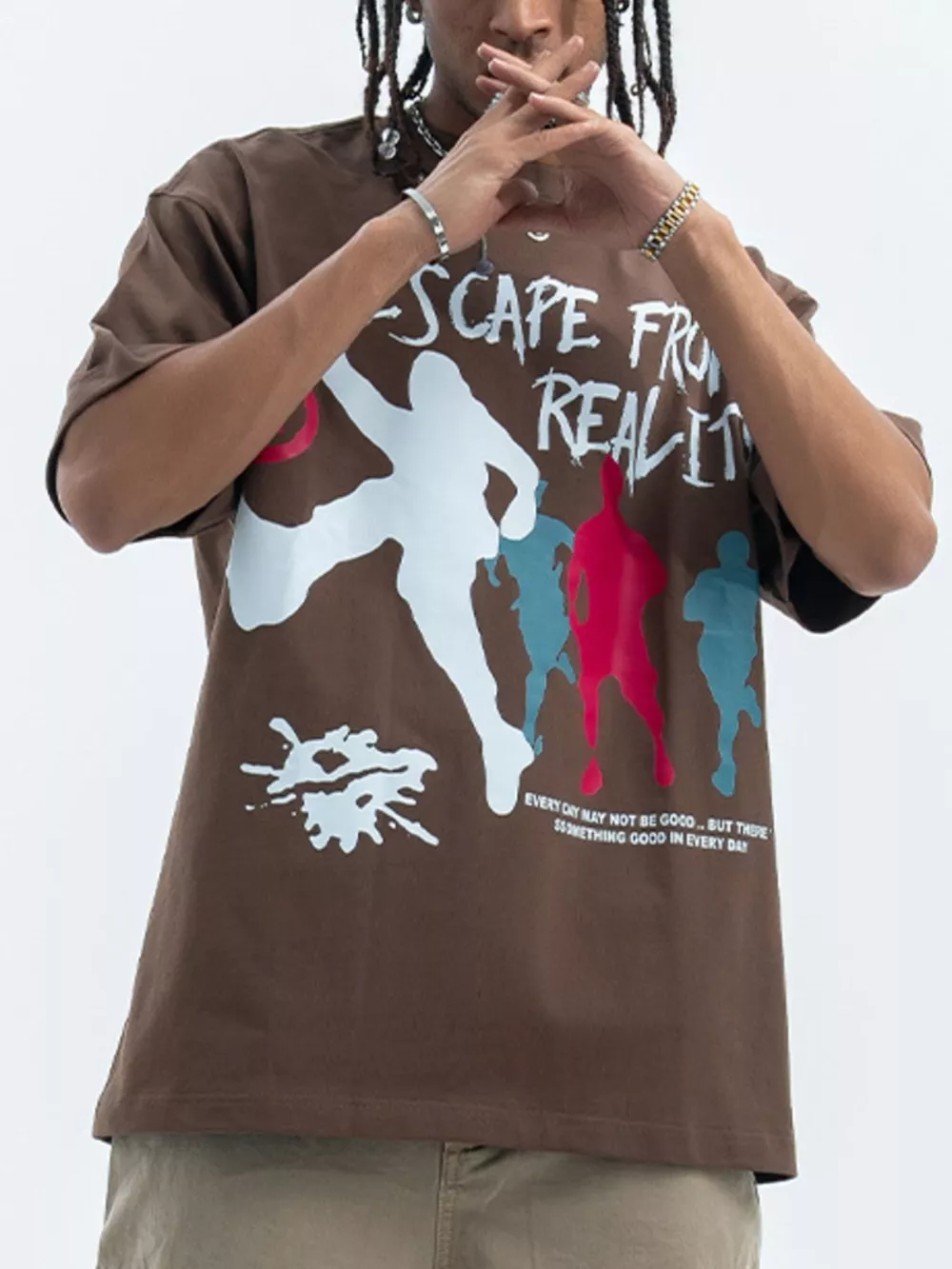 Men's Graphic Round Neck Short Sleeve T-Shirt, image 6