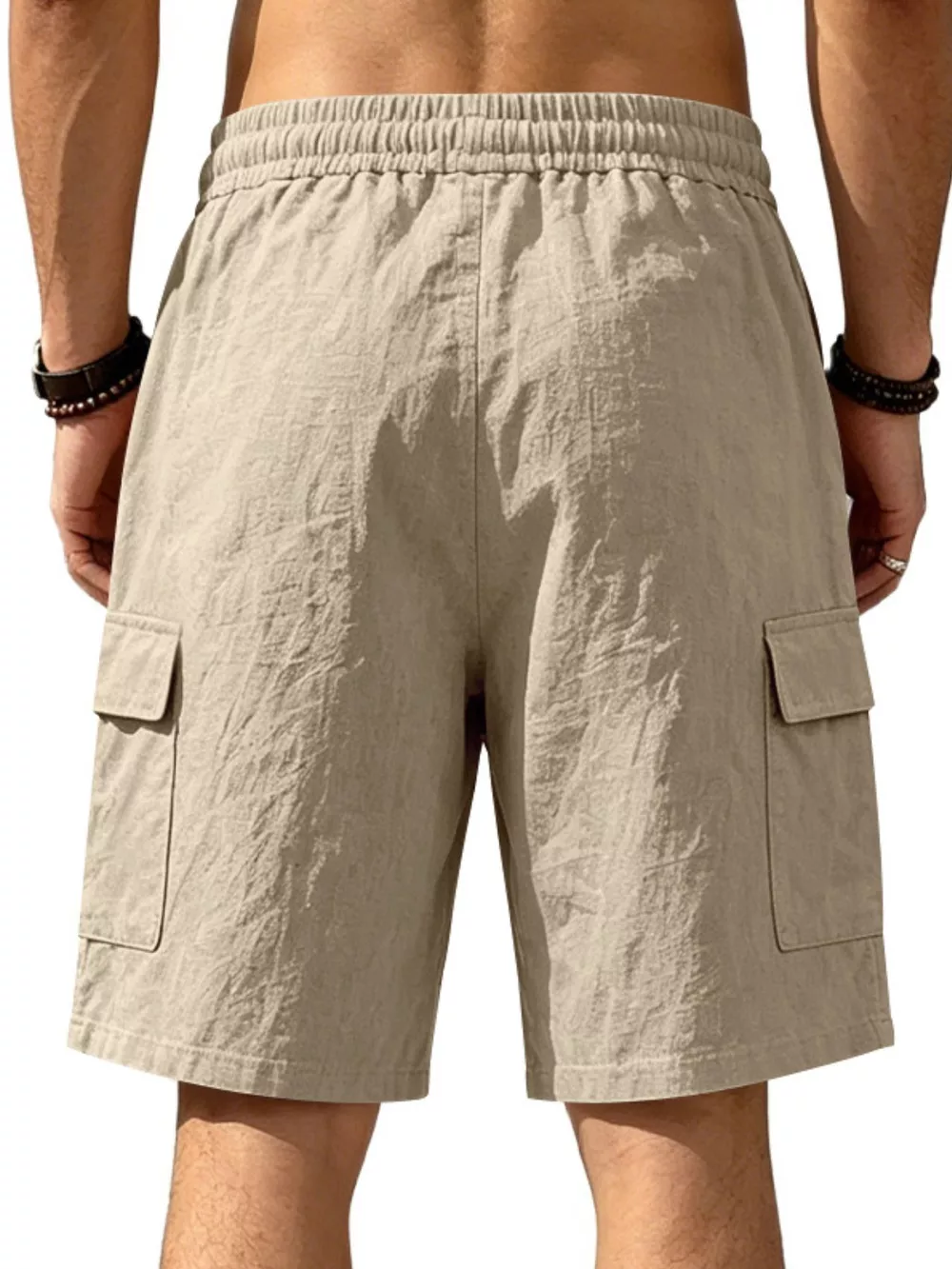 Men's Plus Size Casual Cargo Shorts with Drawstring Waist, image 11