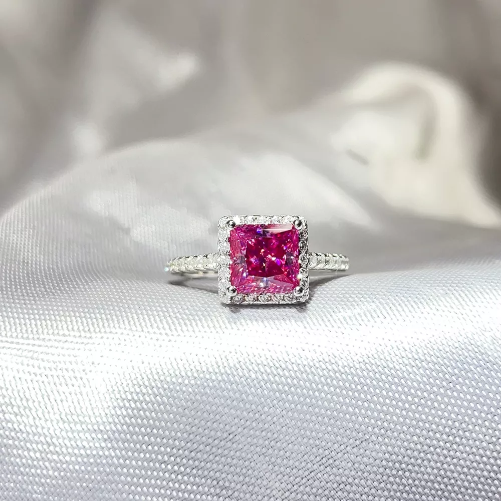 2 Carat 925 Sterling Silver Moissanite Ring