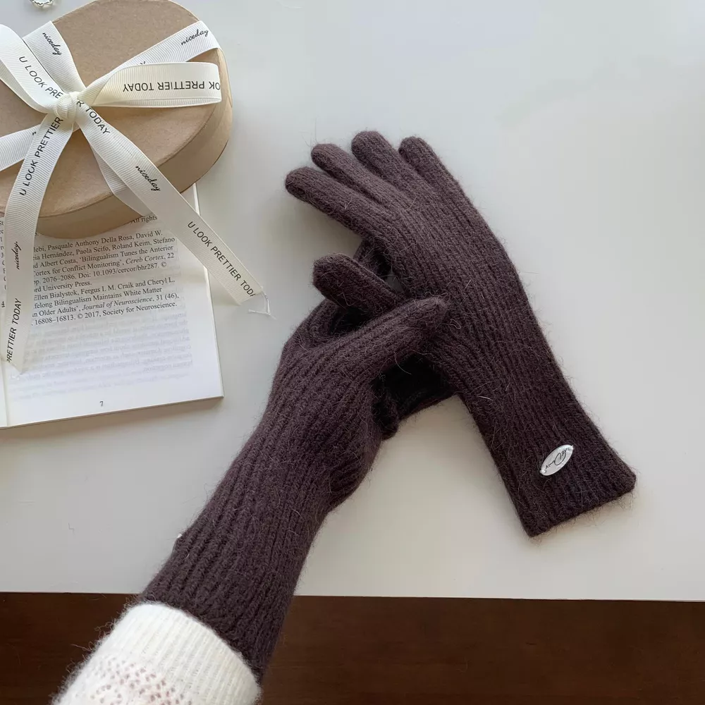 Ribbed Knit Touchscreen Gloves, image 10
