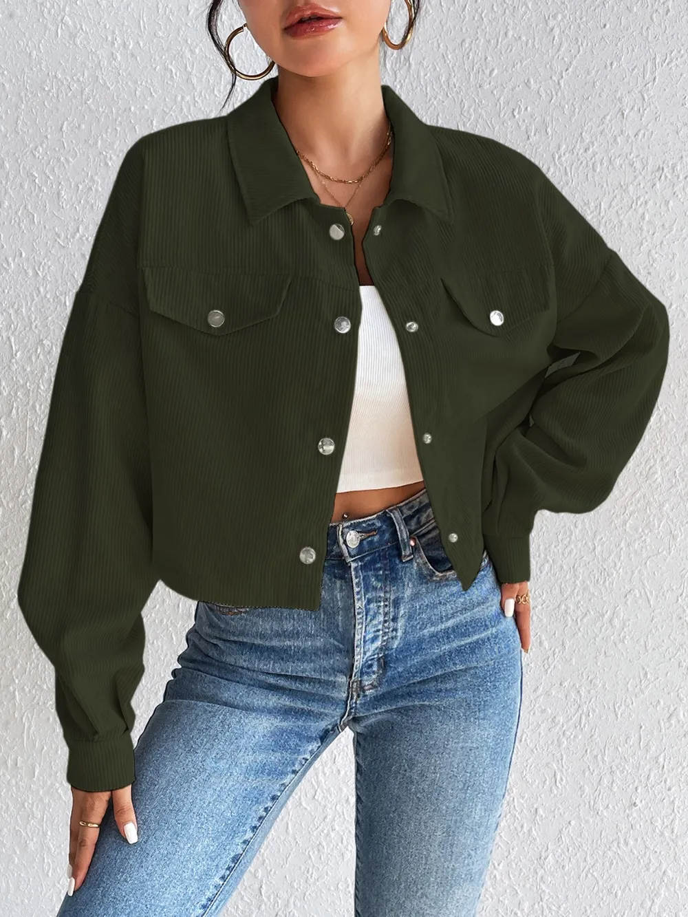 Snap Down Long Sleeve Jacket, image 14