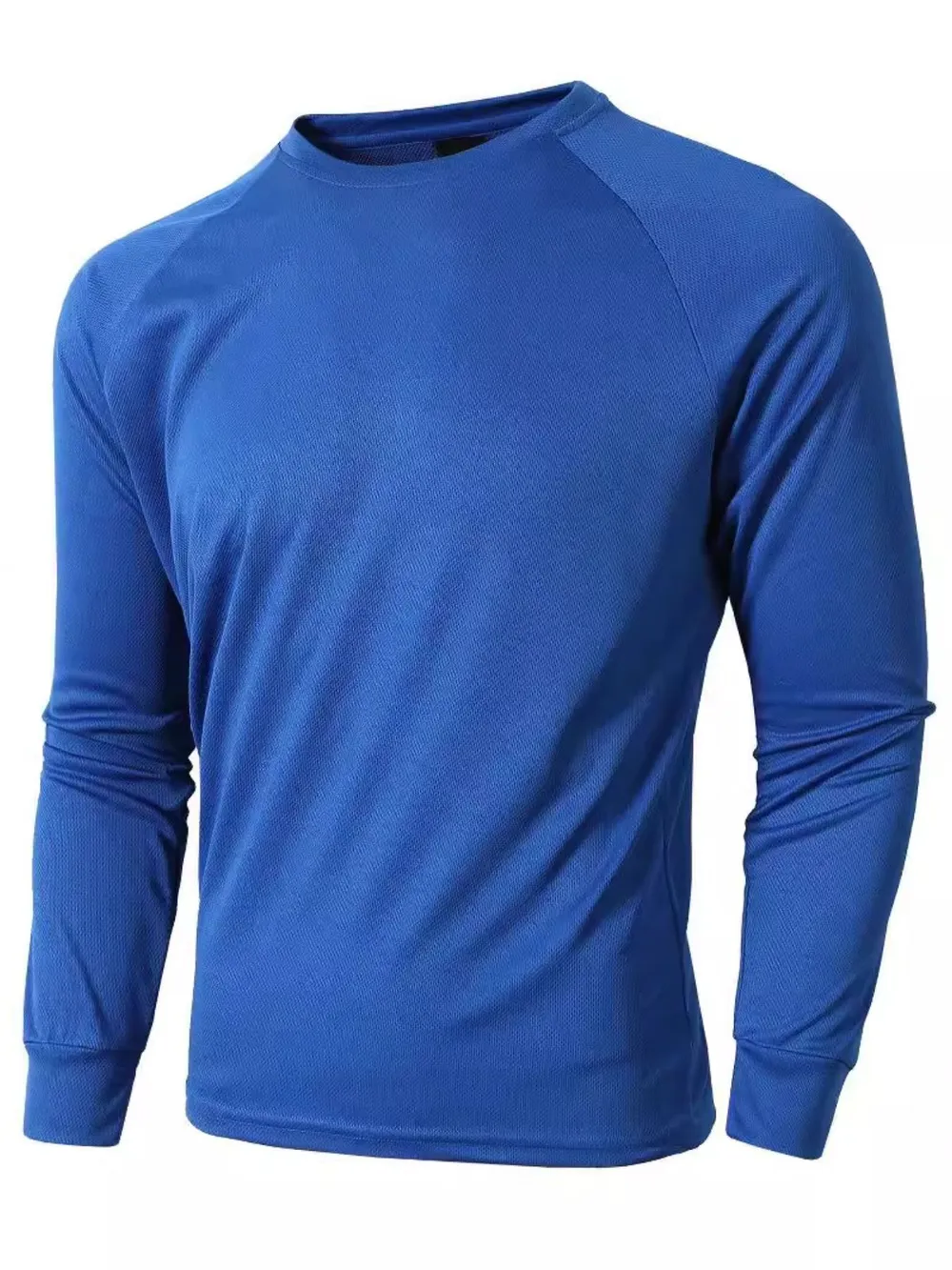 Men's Plus Size Round Neck Long Sleeve T-Shirt, image 2