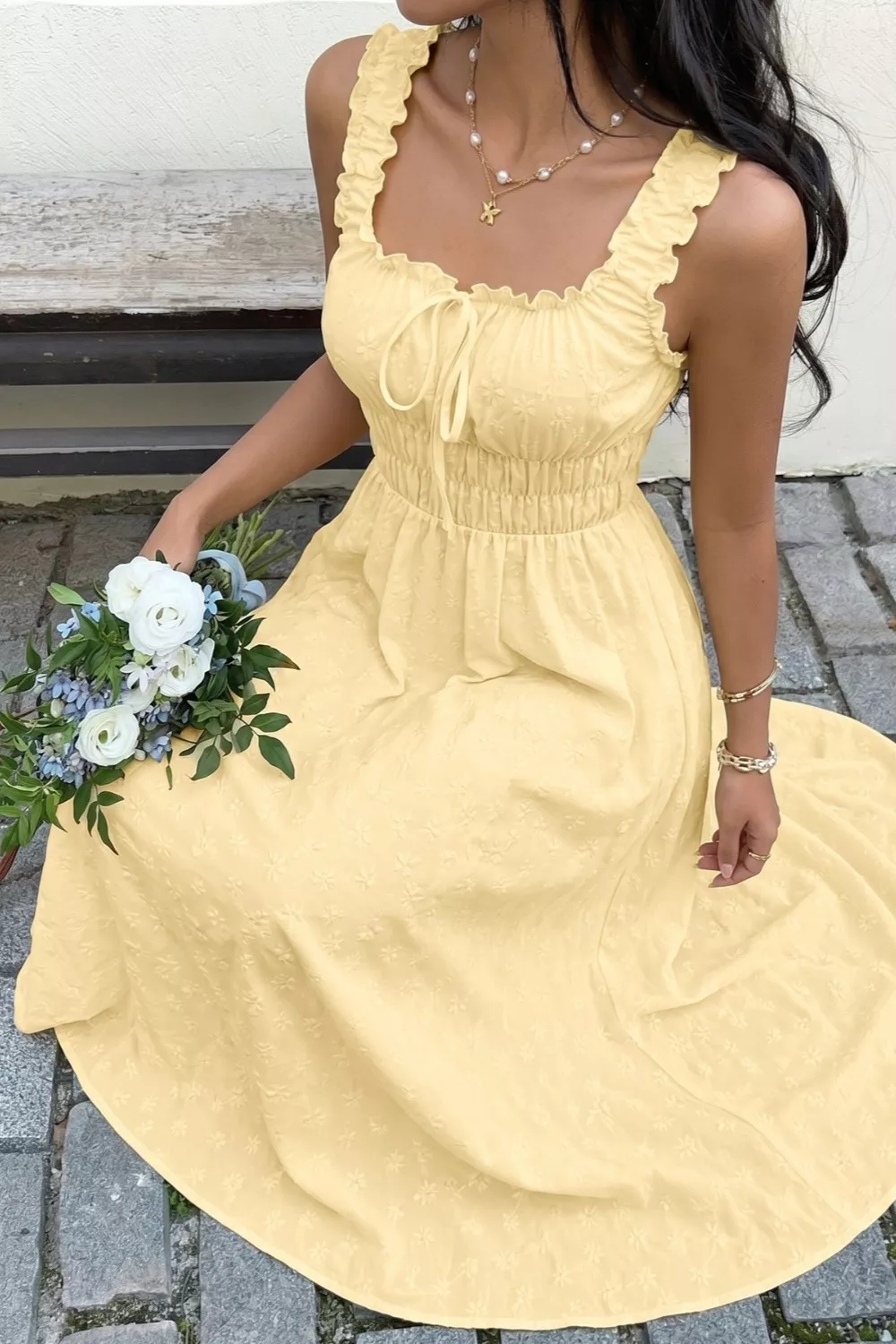 Square Neck Sleeveless Maxi Dress, image 6