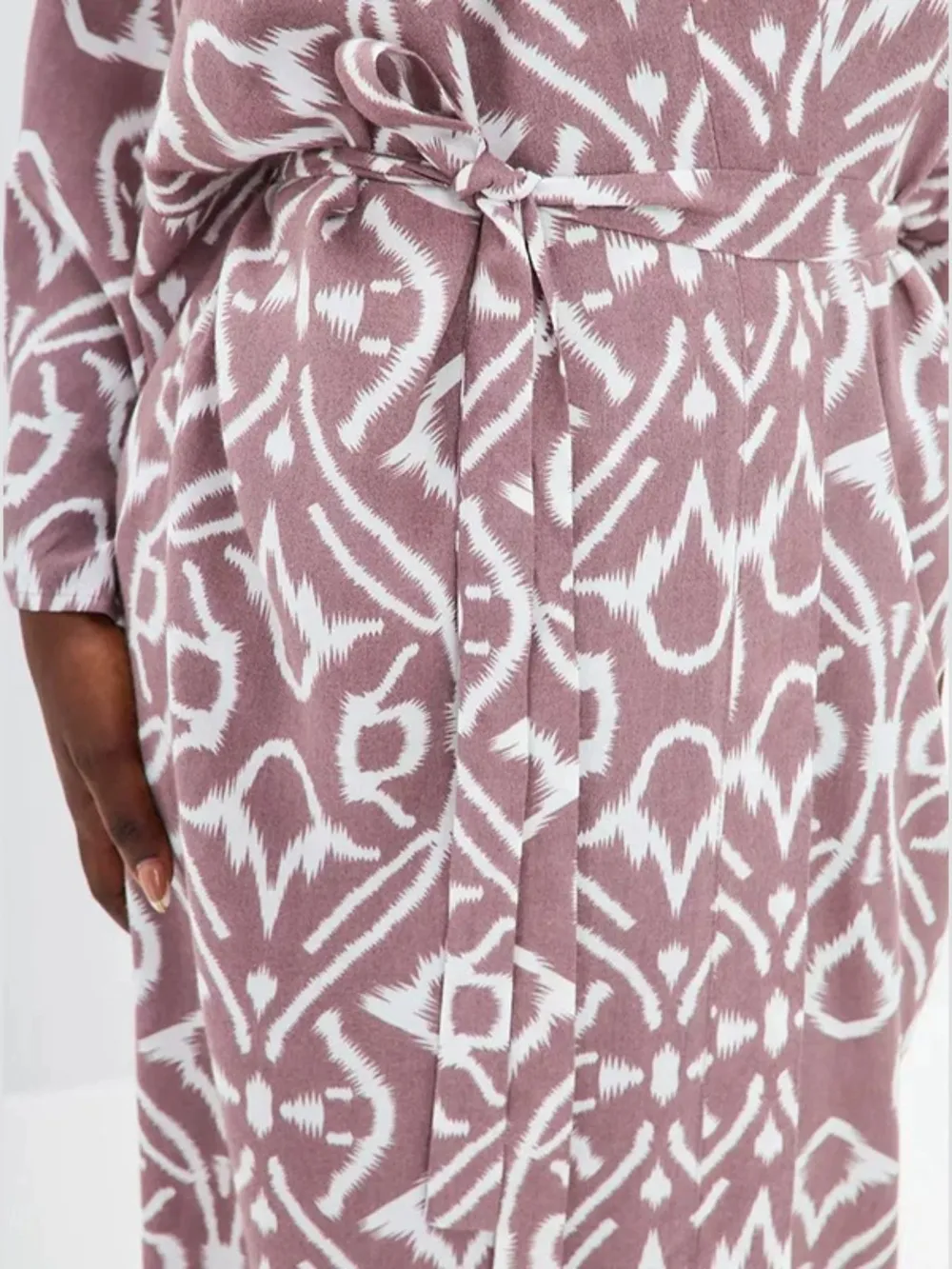 Geometric Print Surplice Beach Cover Up Dress, image 11