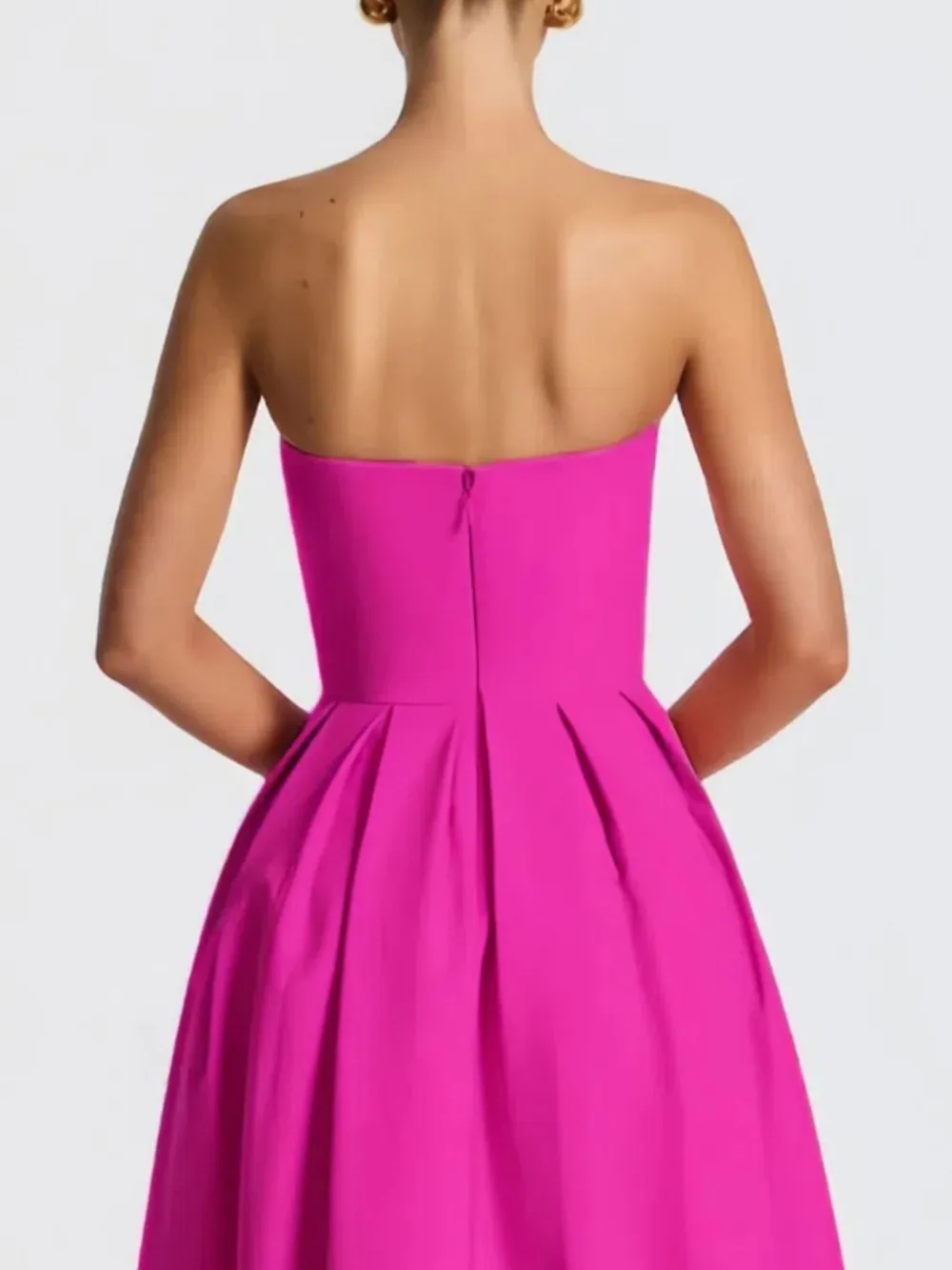 Solid Color Tube Midi Dress, image 15