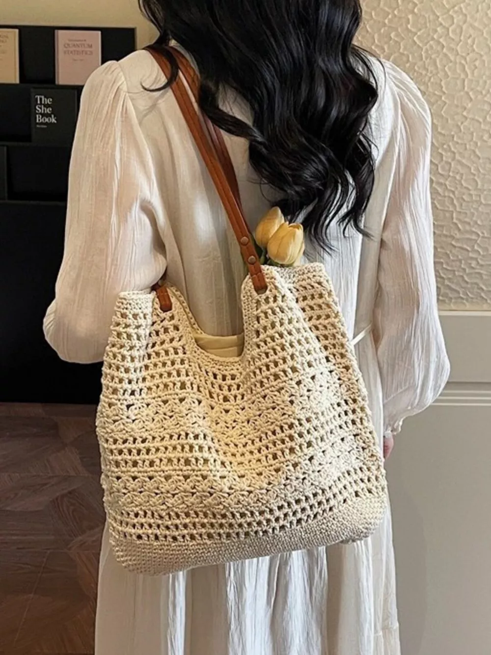 Crochet Knitted Shoulder Bag, image 5