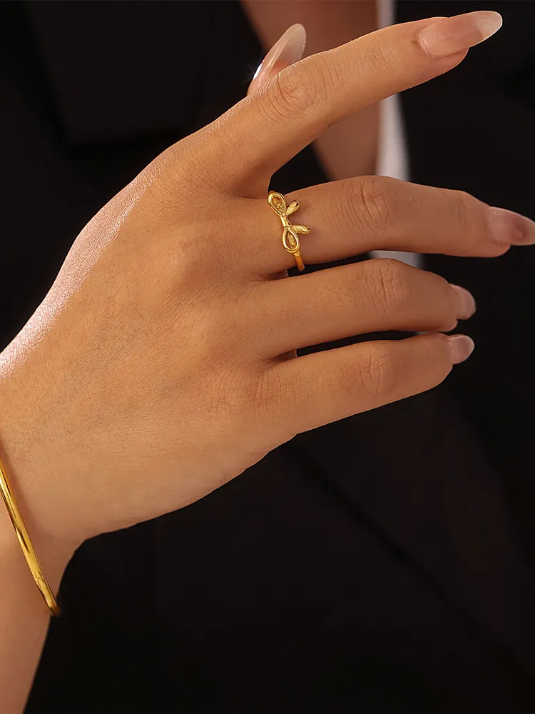 Stainless Steel Bow Ring, image 2