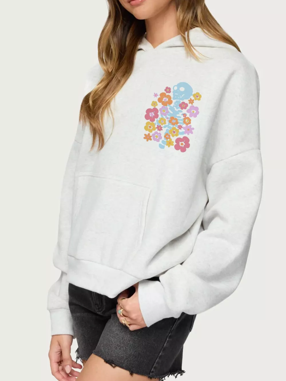 Drop Shoulder Graphic Hoodie with Kangaroo Pocket, image 12