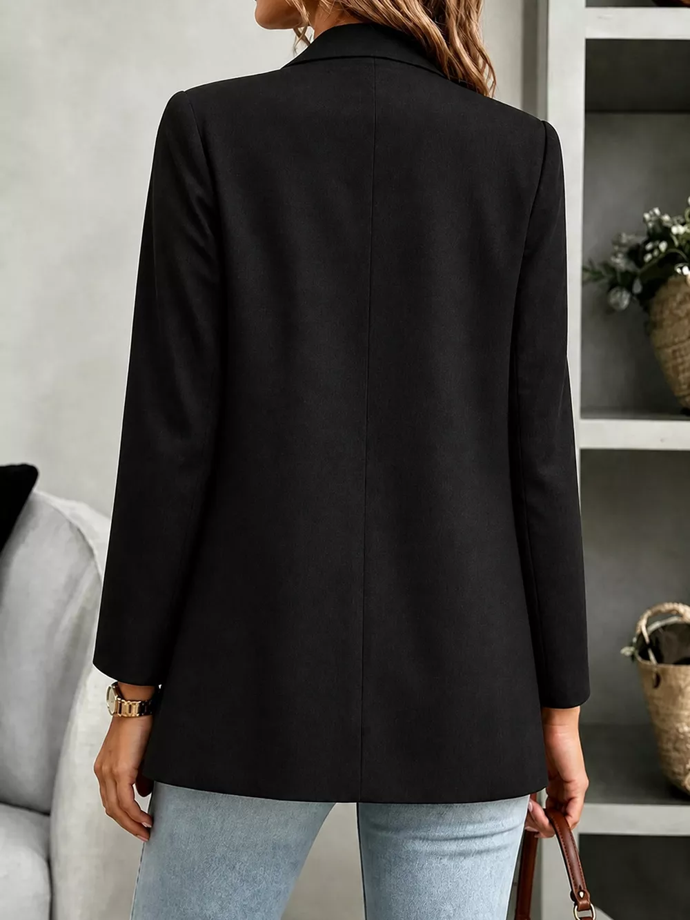 Open-Front Long Sleeve Blazer, image 2
