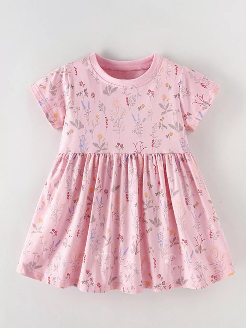 Children's Floral Print A-Line Dress, image 2