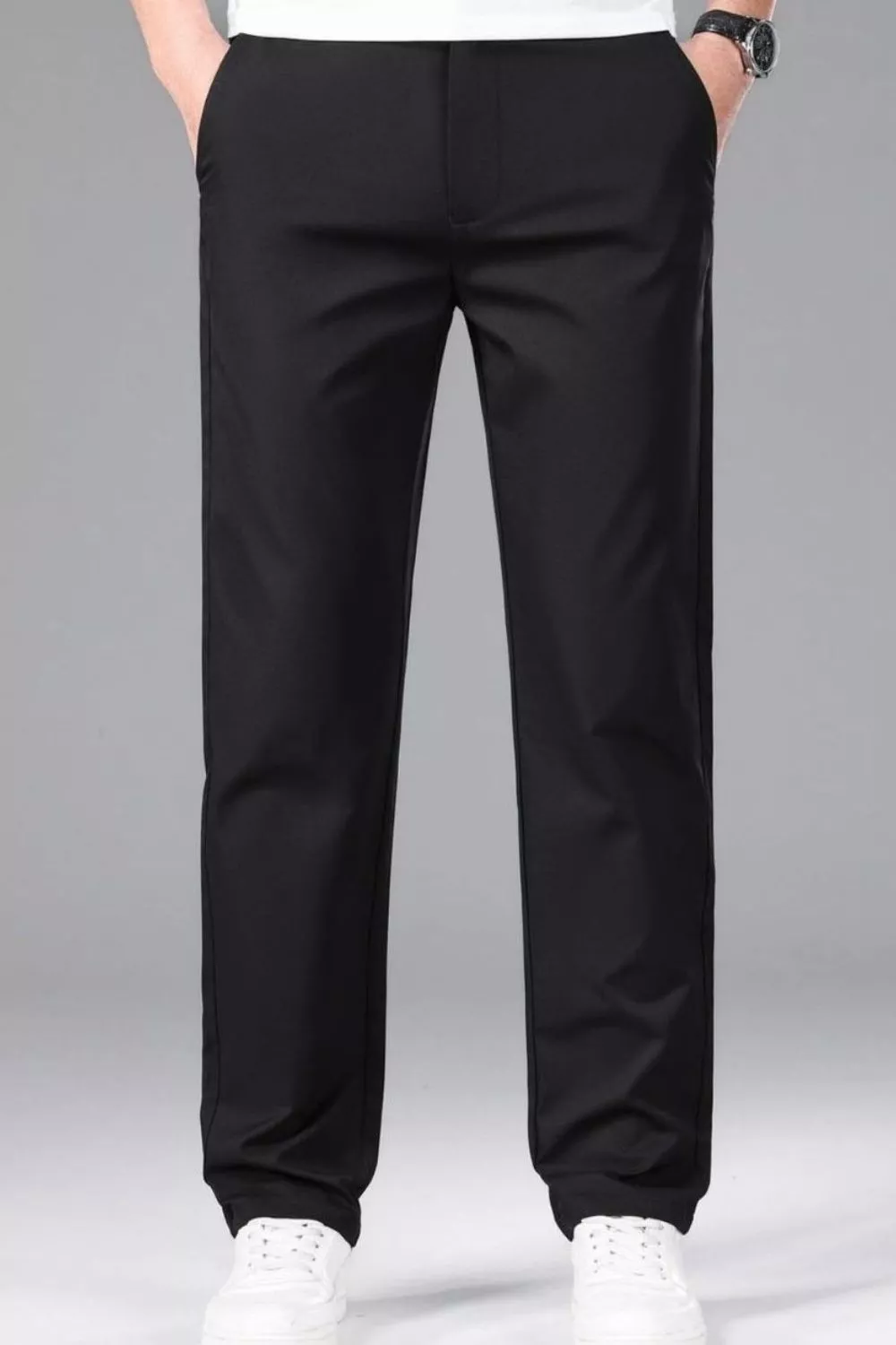 Men's Plus Size Slim-Fit Stretch Dress Pants