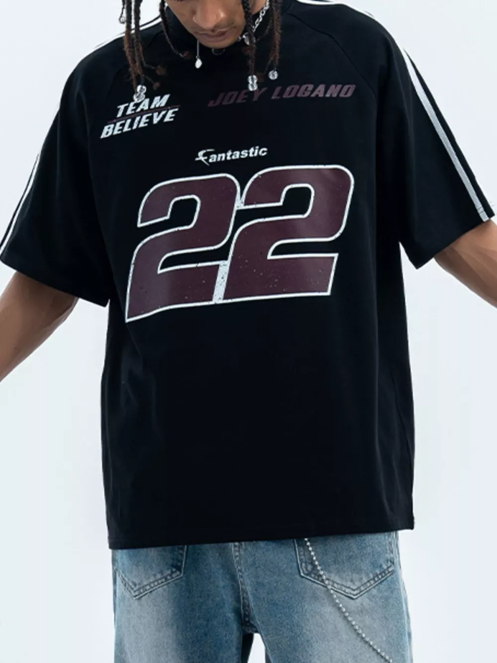 Men's Number Round Neck Short Sleeve T-Shirt