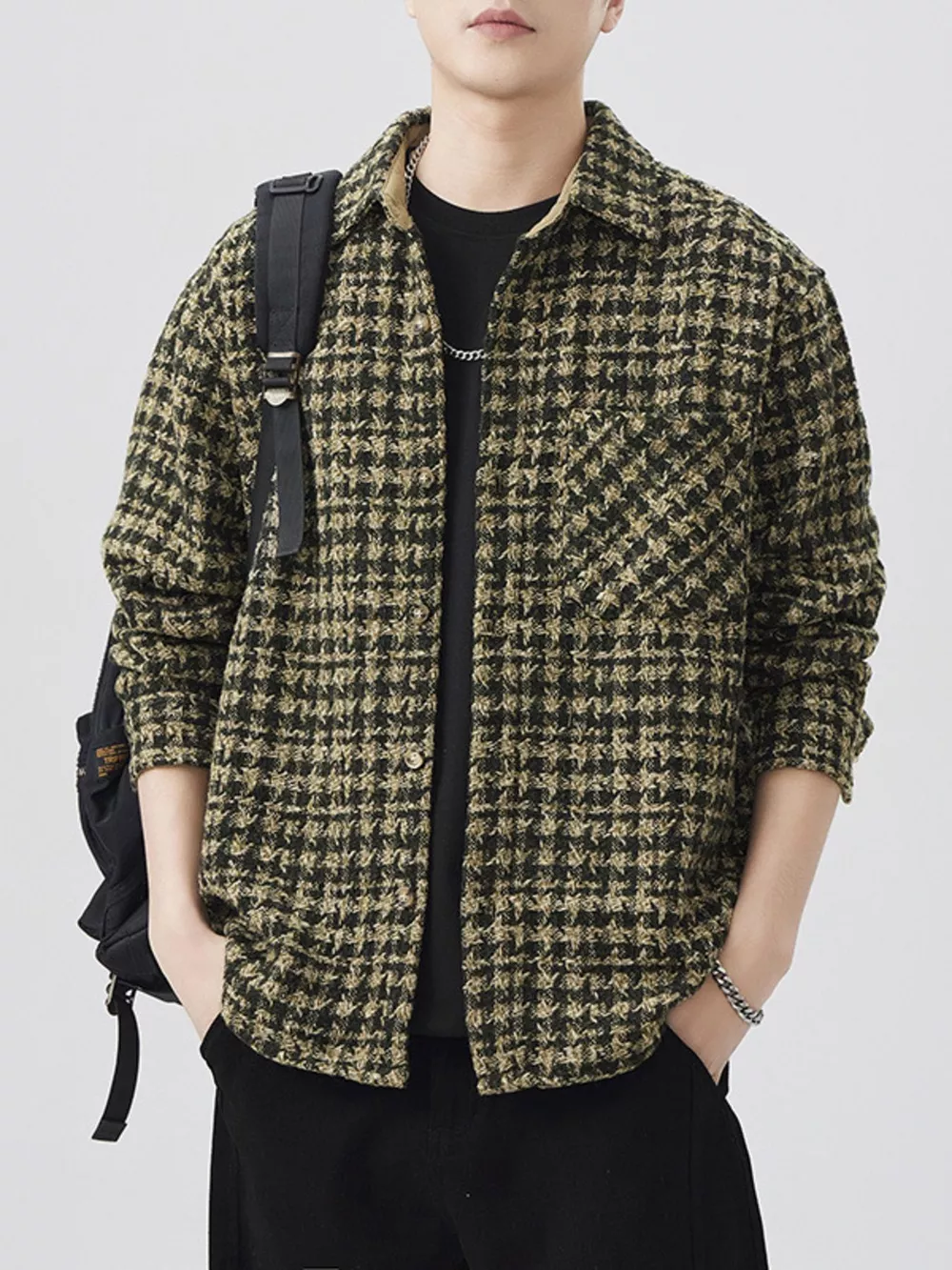 Men's Plus Size Button Up Shirt with Chest Pocket, image 8