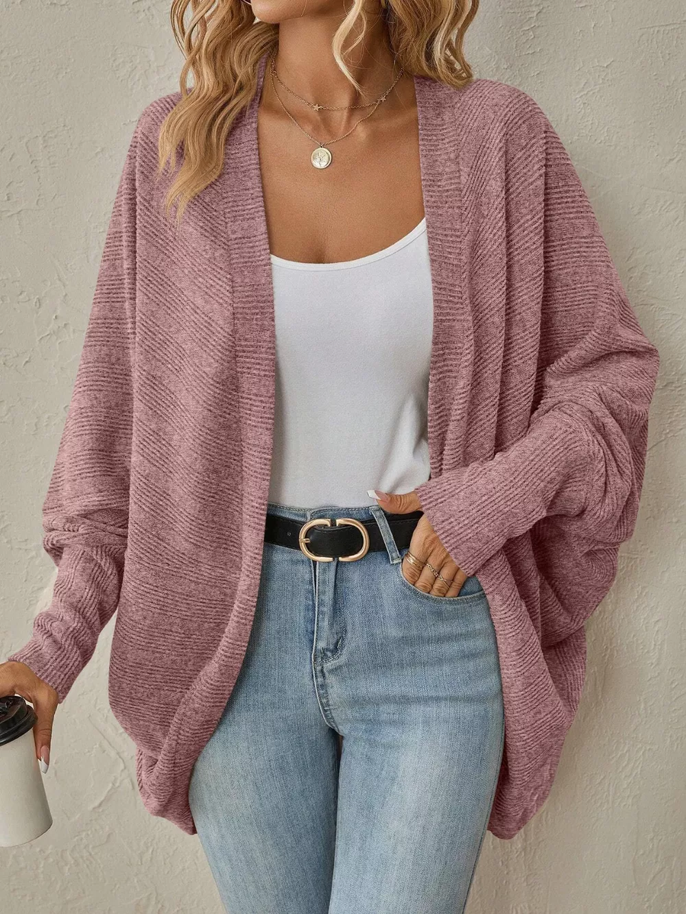 Casual Knit Open Front Cardigan, image 14