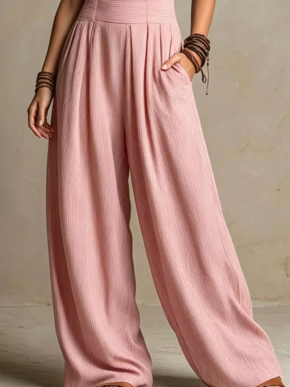 Full Size Halter Neck Wide-Leg Jumpsuit Plus Size, image 19