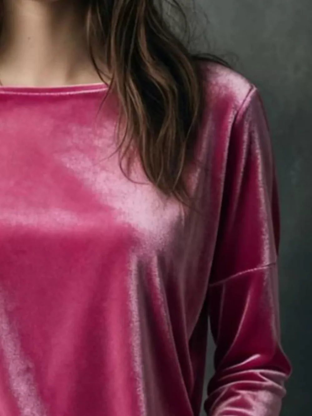 Full Size Velvet Long Sleeve T-Shirt Plus Size, image 10