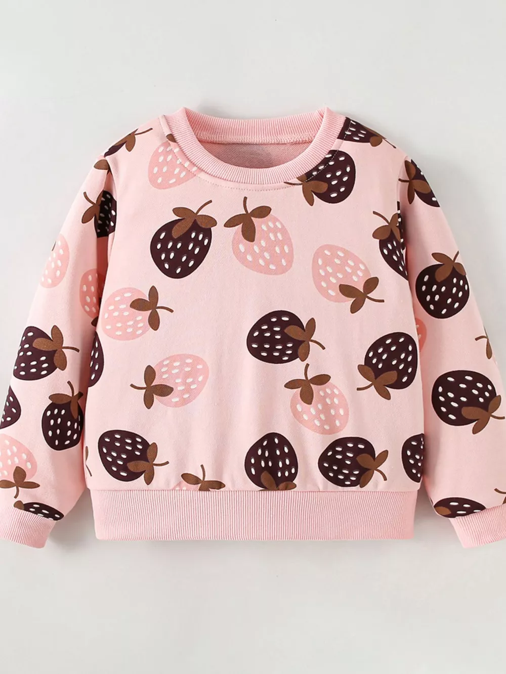 Children's Strawberry Print Crew Neck Sweatshirt, image 2