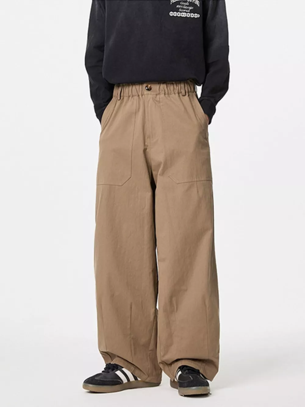Men's Wide Leg Cargo Pants, image 2