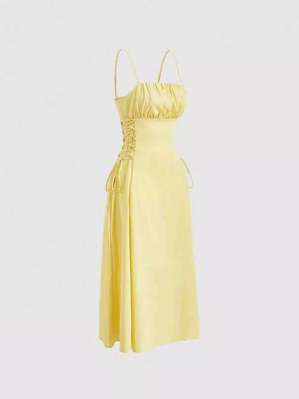 Lace-Up Side A-Line Cami Dress, image 6