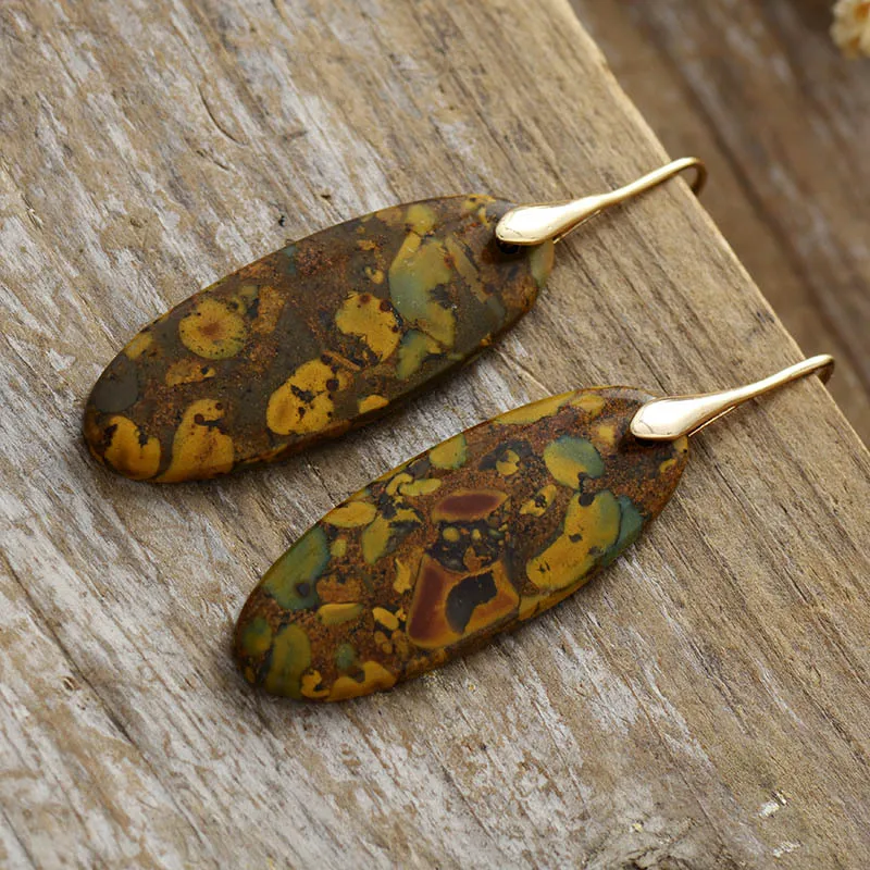 Natural Stone Copper Dangle Earrings, image 5
