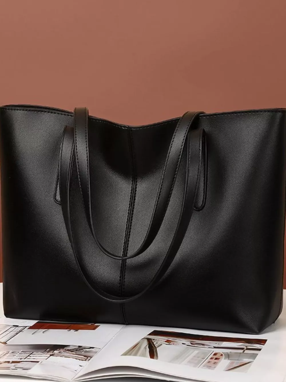 PU Leather Tote Bag, image 9