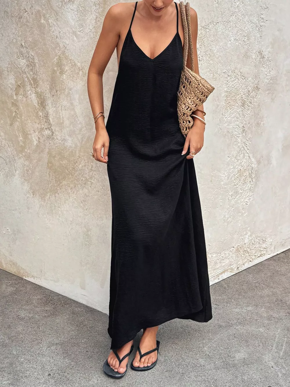 V-Neck Maxi Cami Dress, image 11
